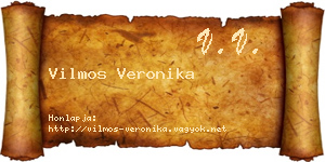 Vilmos Veronika névjegykártya
